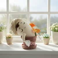 Plante en peluche créative et mignonne, pot de fleurs en peluche doux, jouet de bureau Kawaii pour la décoration de la maison, cadeau d'anniversaire pour enfants