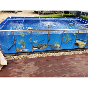 ตู้ปลา Lvju 1400 แกลลอน ขนาด 13'*6.6'*2.3'  ตู้เลี้ยงปลา 5600 ลิตร 400*200*70 ซม. ด้านหนึ่งเป็นกระจกใส สแตนเลส สำหรับเลี้ยง<span class=keywords><strong>ปลา</strong></span>คาร์ฟ - Product Image 1