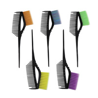Peigne professionnel pour coloration et soin des cheveux, à poils doux, double usage (séchage et coiffage), avec manche en polypropylène, pour salon