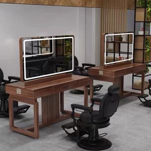 <b>Mirror</b> <b>Table</b> Barber Shop Hair Salon Special <b>Mirror</b> Perm and Dyeing Cabinet Integrated with Light Double-sided <b>Mirror</b> <b>Table</b> - Product Image 3