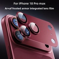 Protection d'objectif d'appareil photo pour 18 Pro Max, film de protection intégral de style armure mate 9H, alliage d'aluminium, anti-explosion, anti-traces de doigts