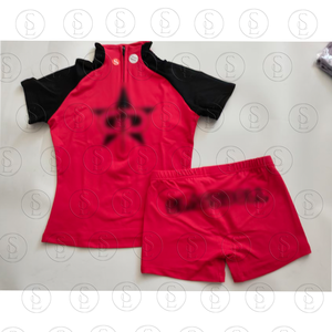 Traje Corto de Verano para <span class=keywords><strong>Mujer</strong></span>, Chaqueta con Cuello Alto y Pantalones Cortos de Nailon y Spandex, Estilo Y2K, Conjunto Deportivo de 2 Piezas, Venta al Por Mayor - Product Image 5