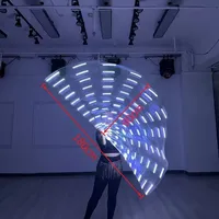 Drapeaux de culte LED 180*90cm avec lumières lumineuses, ailes de danse orientale pour la pratique de la danse et les accessoires de scène pour spectacles et fêtes