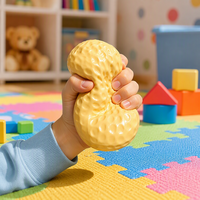 Jouet anti-stress en forme d'arachide mignon en TPR+PVC, bloc de construction souple, nouveauté, cadeau pour enfants, vente en gros