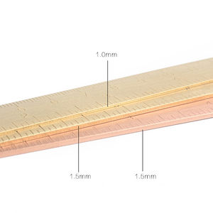 Règles de mesure droites en métal en laiton or rose pour le bureau ou les étudiants cadeaux de papeterie personnalisés - Product Image 6