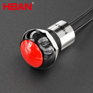 IP68 Plastic <strong>Push</strong> <strong>Button</strong> Switches 12mm Momentary Waterproof <strong>Push</strong> on Normally Open Switch <strong>Button</strong> with Wirers for Handle Control - Product Image 1