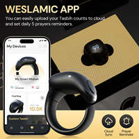 AilesTecca Cadeau du Ramadan pour Musulmans : Compteur numérique intelligent de prières (Tasbih), Compteur de Zikr, Anneau électronique de prière islamique (Tasbeeh)
