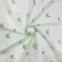 Tulle brodé en maille 3D écologique et coloré, dentelle pour robe de mariée, enfant