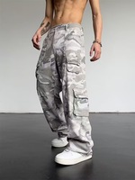 Jeans en denim déchiré style rétro hip-hop OEM, coupe large, taille mi-haute, en polyester, pour hommes, vente en gros