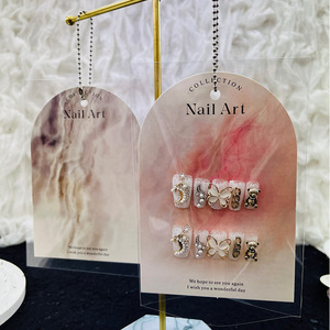 Customizable 350G Eco-friendly &amp; Recyclable <strong>Nail</strong> Display Cards Custom Size Press On <strong>Nail</strong> Paper With Own Logo Wholesale - Product Image 2
