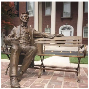 Custom Park Garden Decoración <span class=keywords><strong>Estatua</strong></span> de tamaño real Bronce Abraham <span class=keywords><strong>Lincoln</strong></span> Escultura Sentado EN EL Banco <span class=keywords><strong>Estatua</strong></span> - Product Image 1