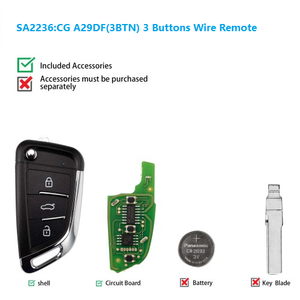 CG ZA02-4 BMW DF Blade(4BTN) ZA21-4 F u.t (17.4-BTN) A21-4 cad.lac (4 BTN) A29DF(3BTN) สายไฟระยะไกลใช้กับโปรแกรมเมอร์ที่สำคัญ K2 - Product Image 6