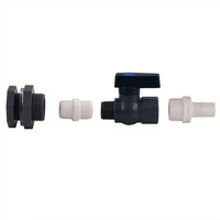 Kit de robinet pour baril de pluie sur mesure avec traversin - Adaptateur de robinet en PVC pour réservoir d'eau et jardin - Connecteurs d'eau de jardin