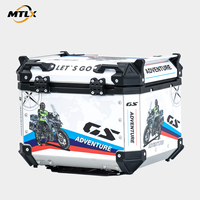 Top case moto 45L en aluminium aéronautique, étanche, antivol, à fixation rapide, pour scooter, cruiser, moto sportive, ADV