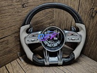 Volant en fibre de carbone LED semi-alcantara pour Mercedes-Benz ML W164 W166 W211 W212 C117 C118 W251 W176 W204 W205 C63s AMG