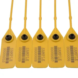 Serial Number Yellow Disposable Tamper Proof Plastic Seal