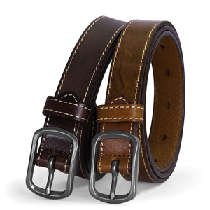 M350291BF Nuevo cinturón retro <span class=keywords><strong>de</strong></span> <span class=keywords><strong>cuero</strong></span> genuino para hombre y mujer, accesorio informal <span class=keywords><strong>de</strong></span> mezclilla <span class=keywords><strong>con</strong></span> primera capa <span class=keywords><strong>de</strong></span> piel <span class=keywords><strong>de</strong></span> vaca pura - Product Image 2