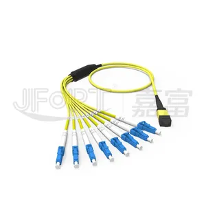 Cableado de centro de datos de alta densidad, conector LC de rama de 8 núcleos y 2,0mm, cable de fibra óptica, transmisión de datos estable