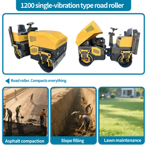 Bán Hot rung đường lăn đi xe trên thủy lực đôi trống rung máy Đầm đường lăn - Product Image 4