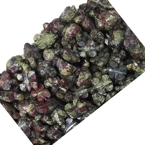 Natural China <strong>Ruby</strong> <strong>Red</strong> and Green Color Gemstone Carved Animal Shape Size10-30mm Jewellery - Product Image 2