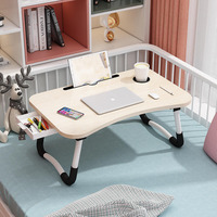 Portable pliant Mini bureau d'ordinateur en bois Table d'ordinateur pliable pour lit étudiant dortoir petite Table