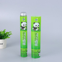 Botella de Plástico Personalizada para Bebidas, con Película Termoencogible de PET, Tubo de Bambú Extendido, Diseño de Panda, Tendencia en Internet