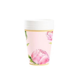 ชุดจานชามกระดาษลายดอกไม้ DAMAI สำหรับงานเลี้ยง จานกระดาษแบบใช้แล้วทิ้ง ผ้าเช็ดปาก ชุดจานลายคลื่น อุปกรณ์จัดงานวันเกิด - Product Image 6