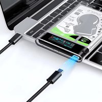 2.5 "SATA tipo c HDD Case USB C 3.2 Gen 2 involucro SSD Box Hard Disk monitoraggio salute HDD custodia custodia