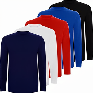 Paquete de 5 Camisetas de Manga Larga Estilo Vintage para Hombre |   Algodón Premium (Combinación Regular de Letras L en FR/ES 2) - Product Image 1