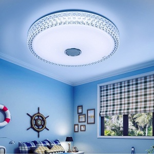 <span class=keywords><strong>Plafonnier</strong></span> musical à LED avec haut-parleur Smart APP Control 32W RGB Dimmable Round Mount Lighting for Bedroom Bathroom - Product Image 4