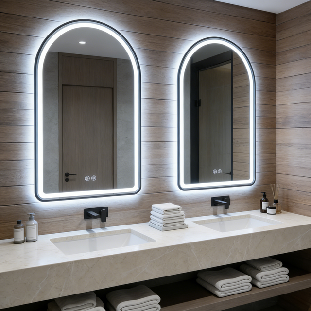 Modern Smart Mirror Touch Inductive Bathroom Vanity Wall-Mounted Cosmetic Feature for Hotel Wash Desk Apartment Salon