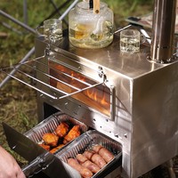Barbecue multifonctionnel pratique en gros, chauffage extérieur, bois de chauffage, poêle en acier inoxydable