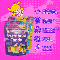 Dulces Liofilizados Personalizados al por Mayor, Populares en Tiktok, Deliciosos Dulces Liofilizados con Textura Crujiente de Goma