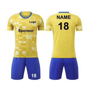 ซื้อเสื้อฟุตบอลทีมแบบสั่งทำไซส์ใหญ่ เสื้อผ้าฟุตบอล โพลีเอสเตอร์ 100% แห้งเร็ว ระบายอากาศได้ดี ออนไลน์ - Product Image 1