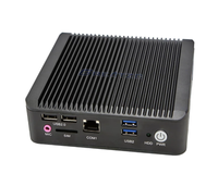 Mini PC embarqué, mini ordinateur de poche, alliage d'aluminium sans ventilateur, J1800/J1900 double LAN double COM