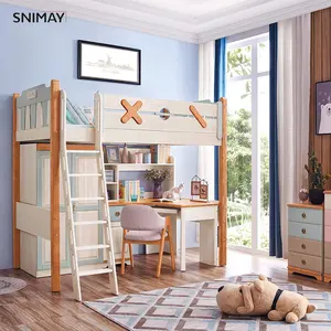 Meubles de chambre à coucher en bois pour enfants, lit superposé, Style américain, utilisé