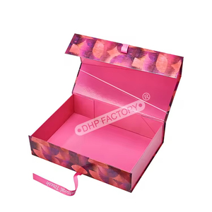 Caja de Regalo Plegable de Papel con Impresión Personalizada, Caja de Embalaje de Lujo con Tapa, Caja Plegable de Alta Calidad con Lazo de Cinta para Zapatos - Product Image 3