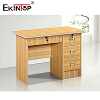 Bureau de direction modulaire en PVC imitation bois Ekintop à prix abordable pour petit espace de travail