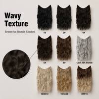 Extensions de cheveux à clipser, postiche monobloc, patch volumisant, longues boucles, sans couture, cheveux synthétiques résistants à la permanente