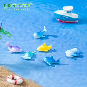 Micro-paesaggio Weij: Simpatici Animali Marini (Balena Blu, Squalo), Decorazione Fai-da-te per Acquario, Piccolo Ornamento da Scrivania - Product Image 2