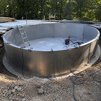 Piscine modulaire en acier inoxydable durable avec panneaux muraux préfabriqués pour projets commerciaux et complexes écologiques