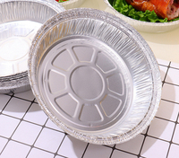 Runde Aluminiumfolienformen mit Papierdeckeln, Take-Away-Behälter, Gefriergeeignete Aluminium-Backformen zum Aufbewahren, Kochen und Aufwärmen