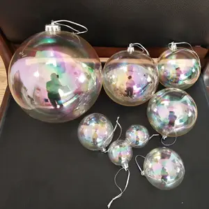 Bola de Natal de plástico transparente colorida, decoração de bolha oca, recomendas de produtos