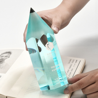 Trophée en cristal personnalisé pour la journée des enseignants Conception gravée imprimée UV créative Médaille de récompense exclusive peinte Personnalisation