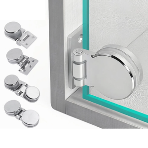 Bisagra para puerta de vidrio sin marco, bisagra de aleación de zinc con rotación de 180 grados para decoración de puertas de vidrio, fácil instalación - Product Image 2