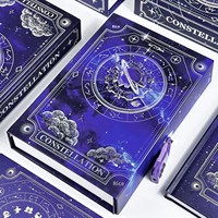 Cuaderno de Tapa Dura con Candado de Contraseña de las Doce Constelaciones del Cielo Estrellado, Diario con Gráfico de Estrellas Giratorio, Regalo, Venta al Por Mayor OEM