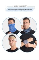 Cache-cou en Lycra doublé polaire UPF50+ – Masque facial respirant, très élastique et sans coutures pour le cyclisme, la pêche et la randonnée