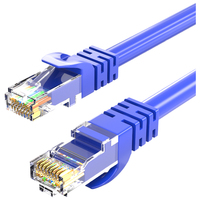 Cable de Red Ethernet Cat6 de 6 Pulgadas (0.15m), 28AWG, Sin Blindaje (U/UTP), PVC CM, Diámetro Pequeño, Alta Flexibilidad, Libre de Oxígeno