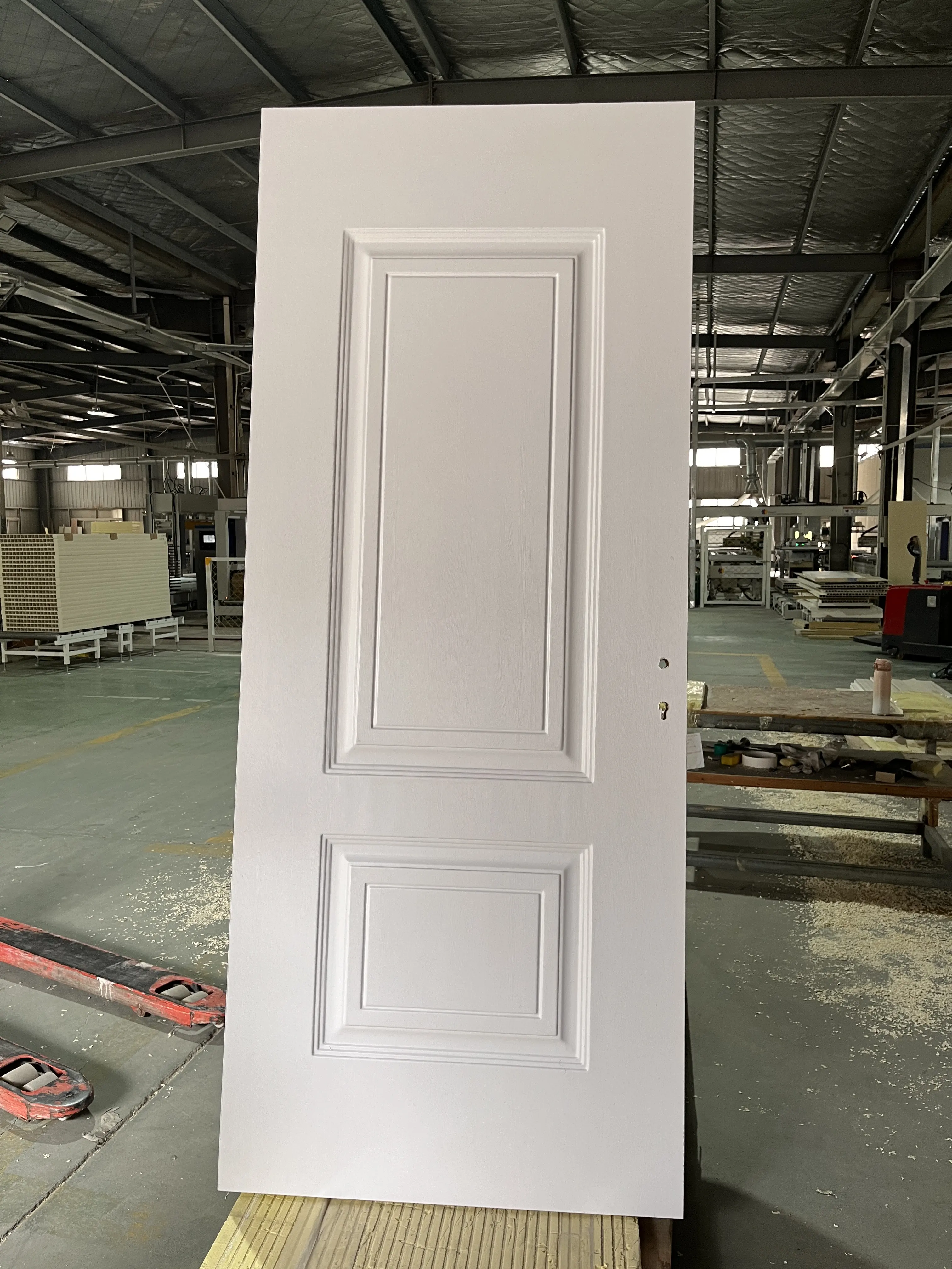 Portas de painel branco WPC internas à prova d'água direto da fábrica, portas de quarto em PVC com bom preço e alta qualidade