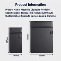Portafolio Profesional A4 y Mini Portafolio Delgado de Cuero PU para Negocios, Carpeta de Documentos con Logotipo Personalizado, Bloc de Escritura para Oficina, Regalo
